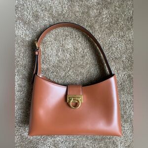 Salvatore Ferragamo Trifolio Gancini Buckle Shoulder Bag